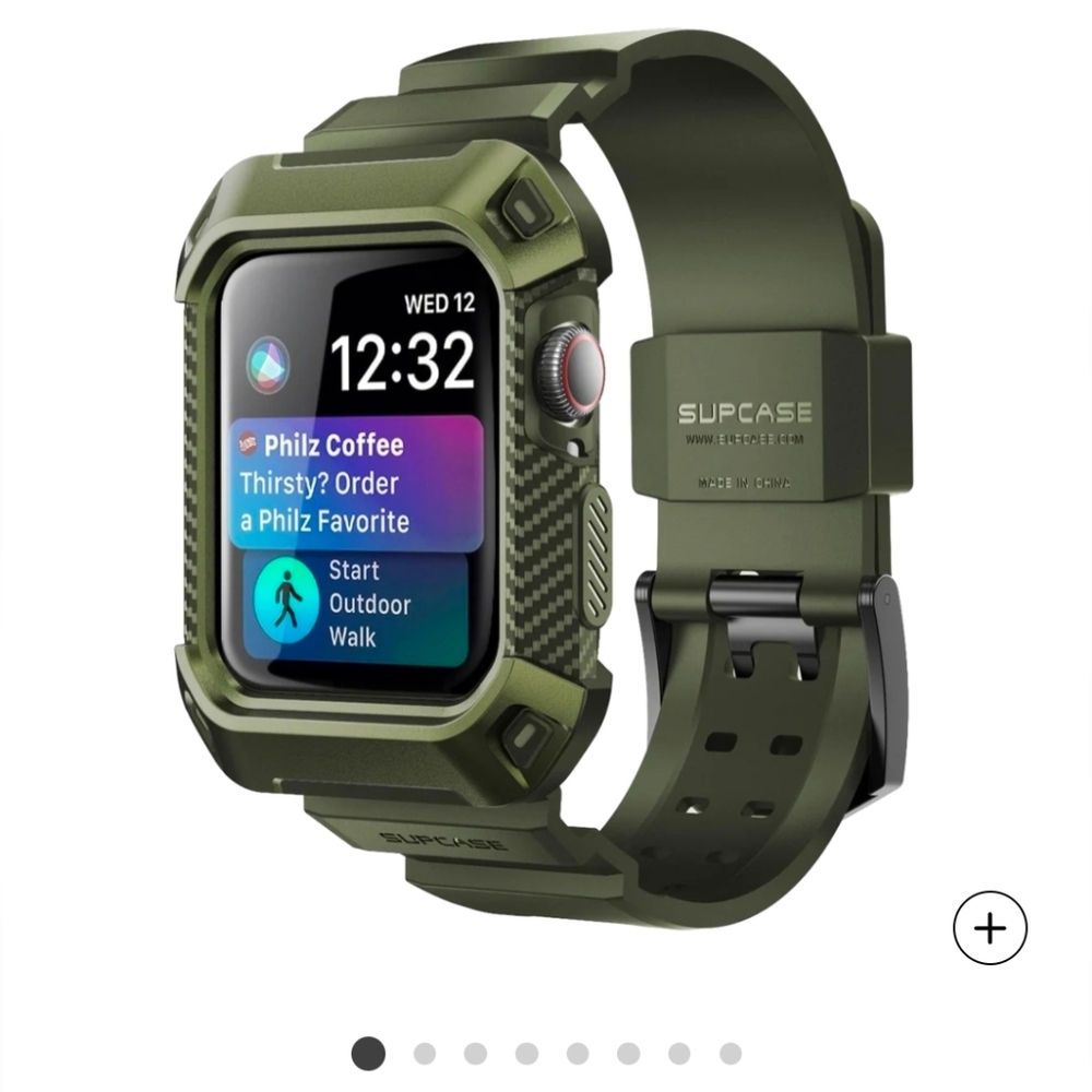 NEW SUPCASE Unicorn Beetle Pro Protective Case w/Band Apple Watch 4/5/6/SE Green